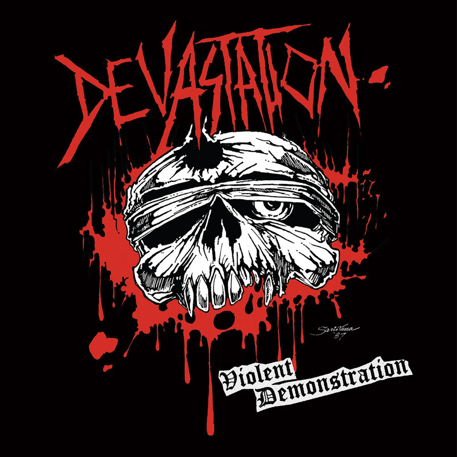 Devastation - Violent Demonstration (Clear Vinyl w/ Red Splatter 2xLP) (LP)