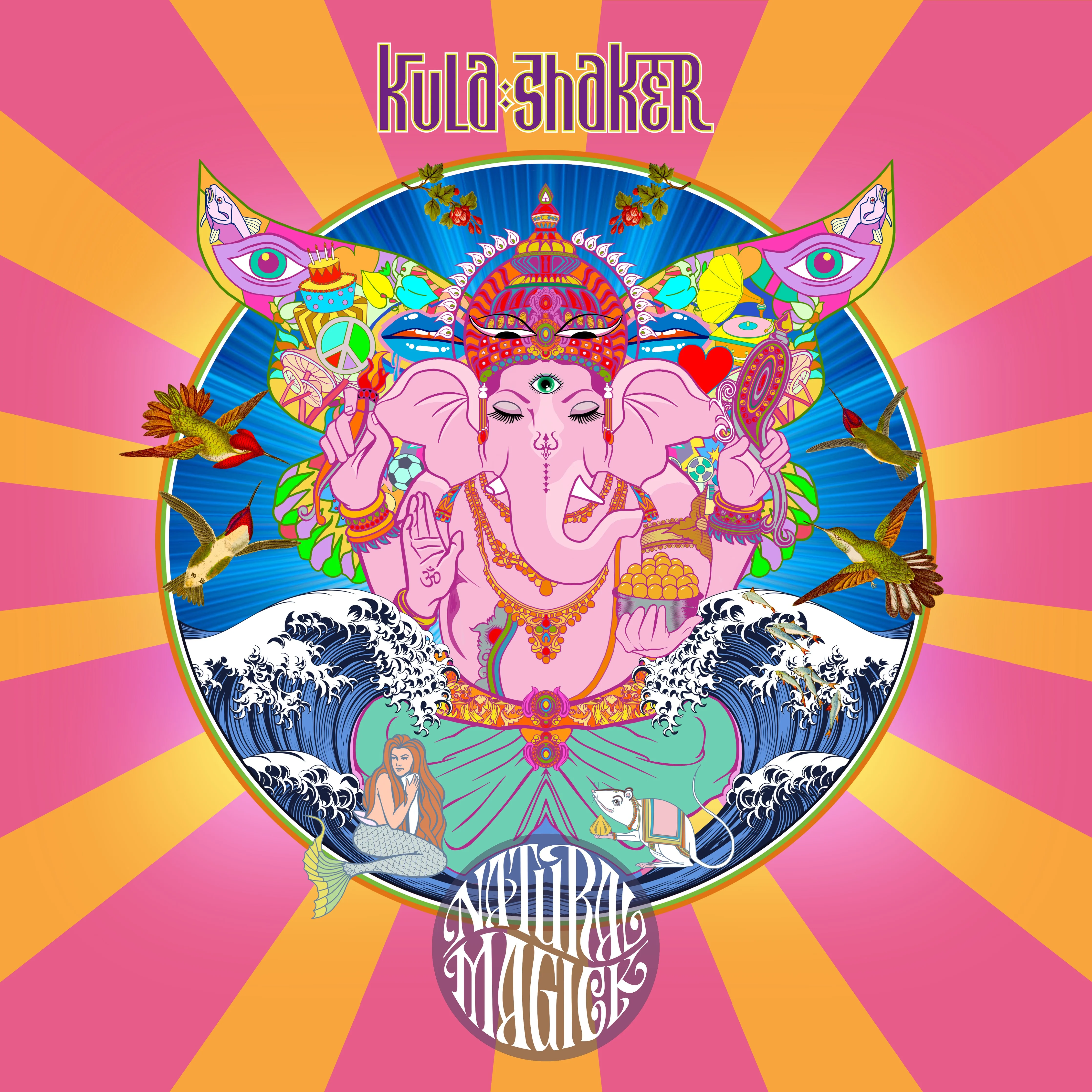 Kula Shaker - Natural Magick (Tie-Dye Orange & Yellow Vinyl) (LP) - Image 2