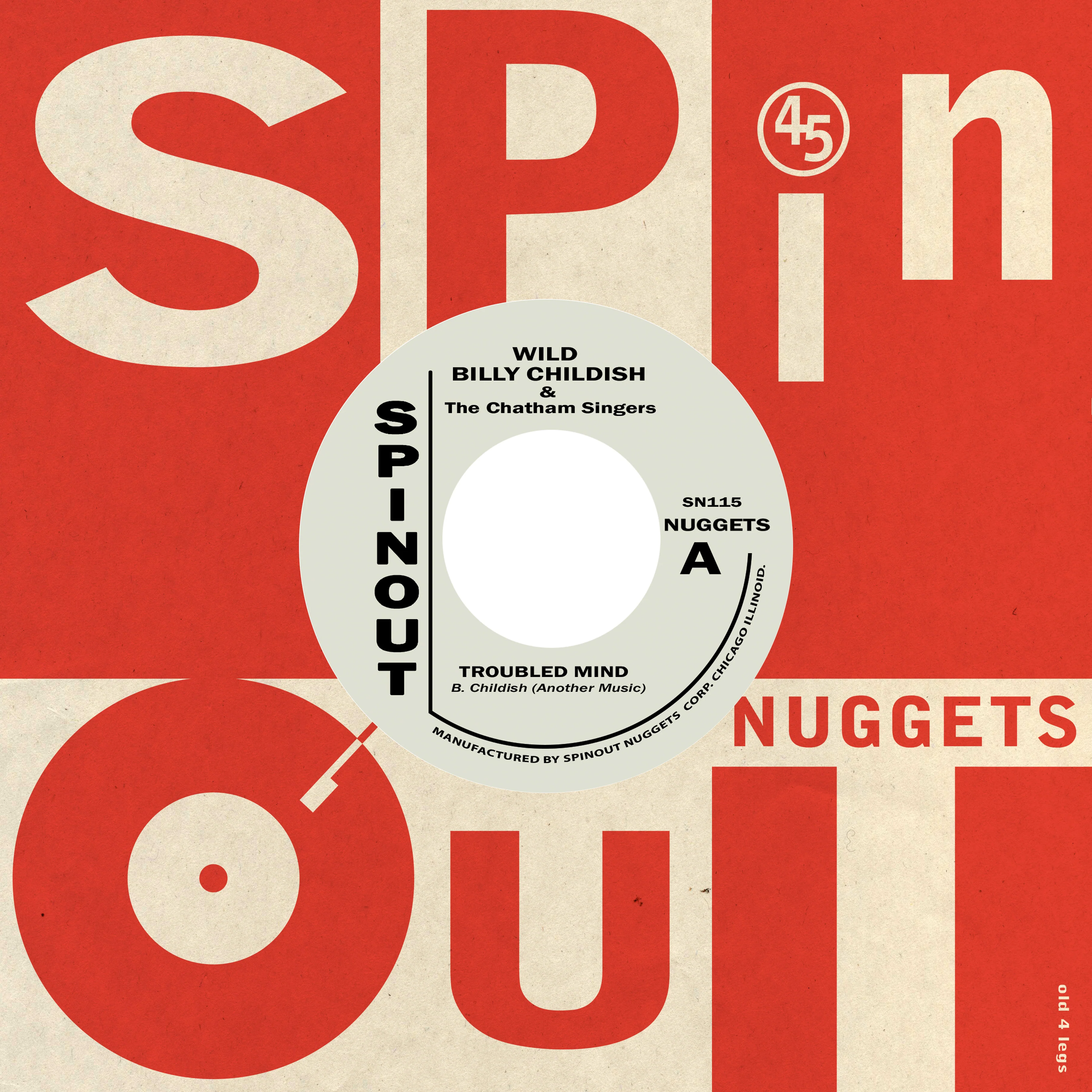 Wild Billy Childish & The Chatham Singers - Troubled Mind / Ranscombe Farm Boogie (7 INCH)